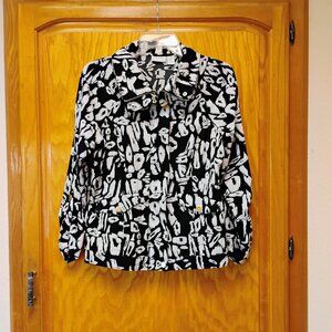 Zenergy by Chico's black & white print jacket size 0 or XS or S